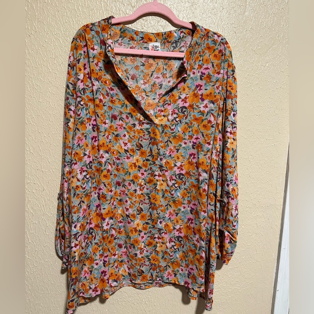 The Zig Zag Stripe Tunic‎ Plus Size 3X